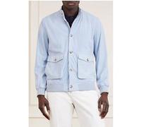 GUESS Real Suede Bomber Funny Blue Taille: M | Blousons d'aviateurs Outlet | Homme | Bleu