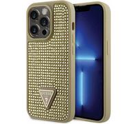 Guess Rhinestone Triangle - Coque iPhone 14 Pro Max (Or)
