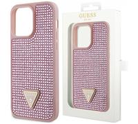 Guess Rhinestone Triangle - Coque iPhone 14 (rose)