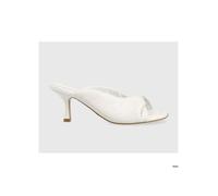 GUESS RINAH - Sandales à Talon Aiguille en Cuir Blanc pour Femme, Élégance Intemporelle et Confort, Taille 36 EU 36
