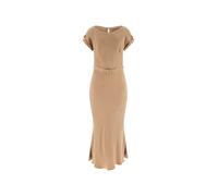 Guess - Robe Midi en mélange de viscose - Femme - Robes - Beige - Taille: 40 FR