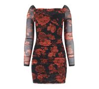 GUESS Robe rouge cerise / rouge foncé / noir, Taille 34