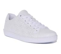 Guess Rosalia Baskets en simili-cuir 4G perforé avec logo imprimé pour femmes en blanc (Blanc, 41) 40