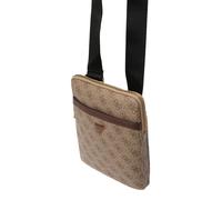 GUESS Sac à bandoulière 'MILANO CROSSBODY FLAT' beige foncé / marron / or, Taille One Size