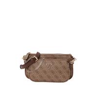 GUESS Sac à bandoulière 'NOELLE II DBL POUCH CROSSBODY' marron / cappuccino, Taille One Size