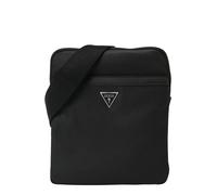 GUESS Sac à bandoulière 'SAFFIANO ECO CROSSBODY FLAT' noir / argent, Taille One Size