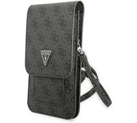 Guess Sac à bandoulière unisexe 4G Triangle Design noir-gris universel 16 x10cm