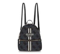 GUESS Sac à dos de loisirs gris foncé noir pour femme - Manhatten II Large Backpack Coal Logo 315396