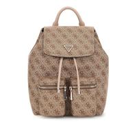 GUESS sac à dos de loisirs Manhattan II Flap Backpack Latte Logo beige