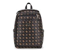 GUESS sac à dos de loisirs pour ordinateur portable Silia U-Zip Backpack Espresso Logo marron foncé