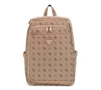 GUESS sac à dos de loisirs pour ordinateur portable Silia U-Zip Backpack Latte Logo marron clair