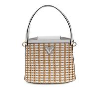 GUESS Sac à épaule bandoulière beige blanc pour femme - Atalia Crossbody Bucket Bag Natural / White 302689