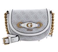 GUESS Sac à épaule bandoulière beige crème pour femme - Izzy Mini Crossbody Flap Dove Logo 214899