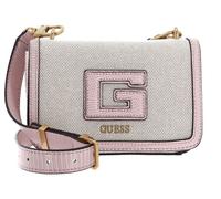 GUESS Sac à épaule bandoulière beige rose pour femme - G Status Mini Crossbody Flap Bag Natural / Light Rose 248628