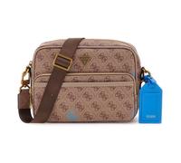 GUESS Sac à épaule bandoulière brun clair marron pour homme - Milano Crossbody Double Zip Bag Beige / Blue 325124