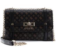 GUESS Sac à épaule bandoulière brun foncé brun clair pour femme - Emilee Mini Convertible Crossbody Flap Mocha Logo 248692