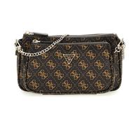 GUESS Sac à épaule bandoulière brun foncé brun clair pour femme - Noelle II Double Pouch Crossbody Bag Brown Logo 311297