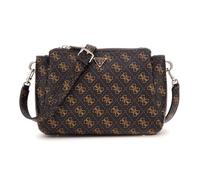 GUESS Sac à épaule bandoulière brun foncé brun clair pour femme - Noelle II Tri Compartment Crossbody Brown Logo 311063