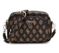 GUESS Sac à épaule bandoulière brun foncé brun clair pour femme Power Play Camera Crossbody Mocha Logo 270476