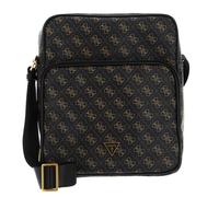 GUESS Sac à épaule bandoulière brun foncé brun clair pour homme - Vezzola Smart Top Zip Bag Brown / Ochre 239119