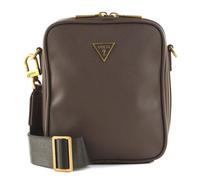 GUESS Sac à épaule bandoulière brun foncé pour homme - Certosa Smart Top Zip Crossbody Flat Dark Brown 249407