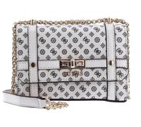 GUESS Sac à épaule bandoulière crème noir pour femme - Emilee Mini Convertible Crossbody Flap Stone Logo 246999