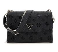 GUESS sac à épaule bandoulière Cresidia II Convertible Xbody Flap Bag Black Logo noir