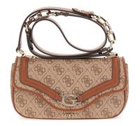 GUESS sac à épaule bandoulière Dea Crossbody Flap Latte Logo marron clair