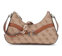 GUESS sac à épaule bandoulière Dea Crossbody Top Zip Latte Logo marron clair