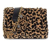 GUESS sac à épaule bandoulière Giully II 2 Compartment Convertible Flap Leopard marron clair