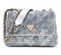 GUESS sac à épaule bandoulière Giully II Mini 2 Compartment Convertible Flap Metallic Denim bleu clair