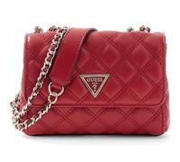 GUESS sac à épaule bandoulière Giully II Mini Compound Convertible Flap Bag Dark Cherry rouge foncé