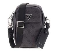 GUESS Sac à épaule bandoulière gris foncé blanc pour homme - Milano Crossbody Micro Bag Black / White 325130