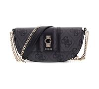 GUESS Sac à épaule bandoulière gris foncé noir pour femme - Erenia Convertible Crossbody Flap Coal Logo 325151