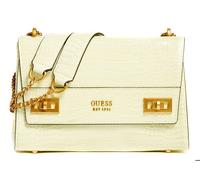 GUESS Sac à épaule bandoulière jaune clair pour femme - Katey Croc Danna Flap Shoulder Bag Light Lime 177395