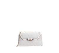 GUESS sac à épaule bandoulière Lindsey Convertible Xbody Flap Bone Logo écru