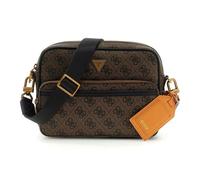 GUESS sac à épaule bandoulière Milano Crossbody Double Zip Bag Coffee brun