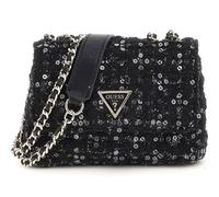 GUESS Sac à épaule bandoulière noir pour femme - Giully Mini 2 Compartment Convertible Flap XS Black / Gold 295243