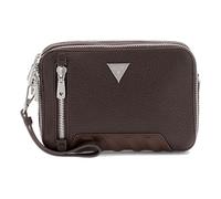 GUESS sac à épaule bandoulière sac à poignet Torino Camera Bag Double Zip Dark Brown marron foncé