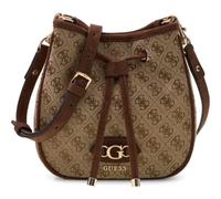 GUESS sac à épaule bandoulière Samantha Mini Bucket Latte Logo/Brown marron clair