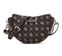 GUESS sac à épaule bandoulière Silia Mini Convertible Shoulder Bag Espresso Logo marron foncé