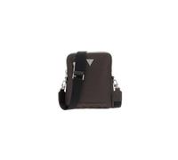 GUESS sac à épaule bandoulière Torino Crossbody Double Zip Bag Dark Brown marron foncé