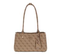 GUESS Sac à épaule beige brun clair pour femme - Meridian Shoulder Satchel Bag Latte Logo 292059