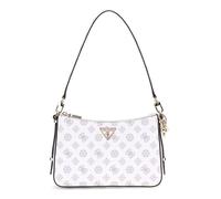 GUESS Sac à épaule blanc gris pour femme - Eco Erica Top Zip Shoulder Bag White Logo 300474