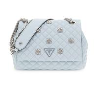 GUESS Sac à épaule bleu clair argenté pour femme - Everlee Convertible Xbody Flap Bag Misty Blue 310595