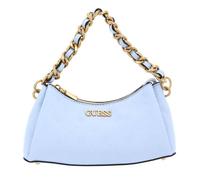 GUESS Sac à épaule bleu clair blanc pour femme - Geva Three Compartment Shoulder Bag Ice Blue Logo 229423