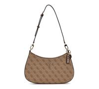 GUESS Sac à épaule brun clair marron pour femme - Noelle II Top Zipper Shoulder Bag Latte Logo / Brown 314317