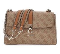 GUESS Zamira Convertible Xbody Flap Bag Latte Logo