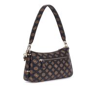 GUESS Sac à épaule brun foncé brun clair pour femme - Eco Erica Top Zip Shoulder Bag Mocha Logo 302701