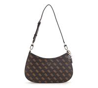 GUESS Sac à épaule brun foncé brun clair pour femme - Noelle II Top Zip Shoulder Bag Brown Logo 313972